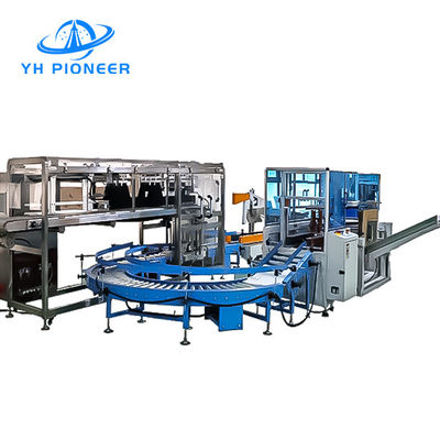 Buen precio Máquina de embalaje de cajas de botellas 220V 50Hz Control PLC de construcción de acero inoxidable en línea