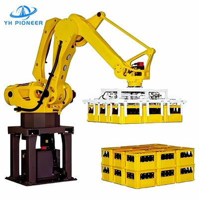 Buen precio Velocidad ajustable Máquina de paletización automática de robot de capas de control PLC en línea