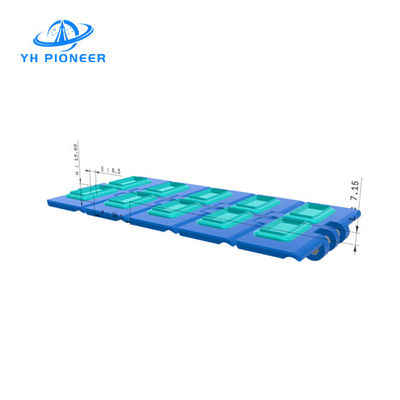 Buen precio Placa de cadena transportadora con revestimiento de caucho POM de 100 mm de ancho para transporte industrial en línea