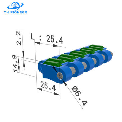 Buen precio Cinturón modular de PP duradero con superficie de caucho para transporte de bajo ruido y choque en línea