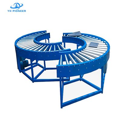 Buen precio Sistema de transporte de rodillos de giro flexible y duradero en acero inoxidable 304 para una capacidad de carga de 80 kg/200 kg en línea