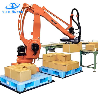 Buen precio 120KG carga de la caja individual de la máquina de paletización, marco de acero automático de la caja de paletización en línea
