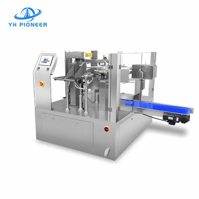 Buen precio Máquina de embalaje de bolsas rotativas totalmente automática de acero inoxidable para envases de alimentos en línea