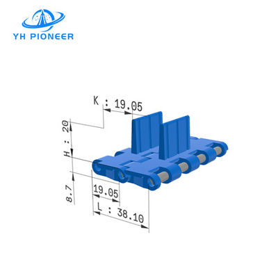 Buen precio Cinturón modular fácil de limpiar con vuelos para transporte sanitario en industrias alimentarias y farmacéuticas en línea