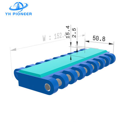 Buen precio Cinturón modular de PP duradero con superficie de caucho para soluciones de transporte de bajo ruido y choque en línea