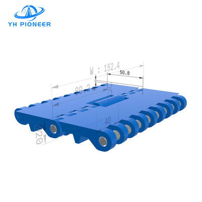 Buen precio Cinturón transportador de plástico modular de PP con rodillo, transporte de materiales con cinturón modular en línea