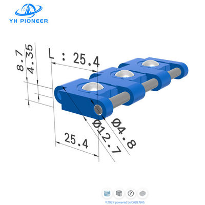 Buen precio Cinturón modular de plástico de polioximetileno POM con rodillo para automatización y clasificación en línea