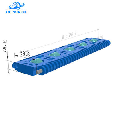 Buen precio Cinturón modular de plástico de PP con rodillos para sistemas de transporte de automatización industrial en línea