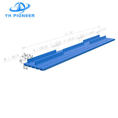 Buen precio Cinturón modular de parte superior plana personalizable con vuelo para transporte confiable de procesamiento de alimentos en línea