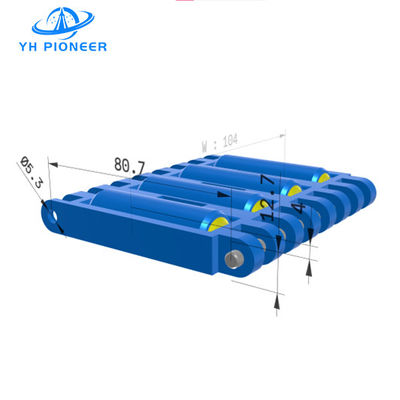 Buen precio Cadena transportadora de rodillos personalizable con material POM y PP resistente al desgaste en línea