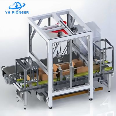 Buen precio 3.0KW Robótico de embalaje de bolsas blandas, maquinaria de embalaje de bolsas 10-20 cajas/min en línea