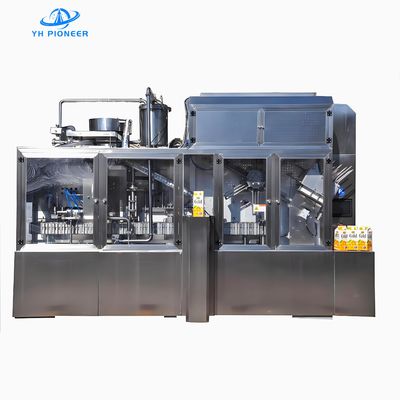 Buen precio Máquina de llenado de cartón de techo de acero inoxidable con 304 316 material para el embalaje de jugo higiénico y compacto 3300mm de longitud de espacio diseño optimizado en línea